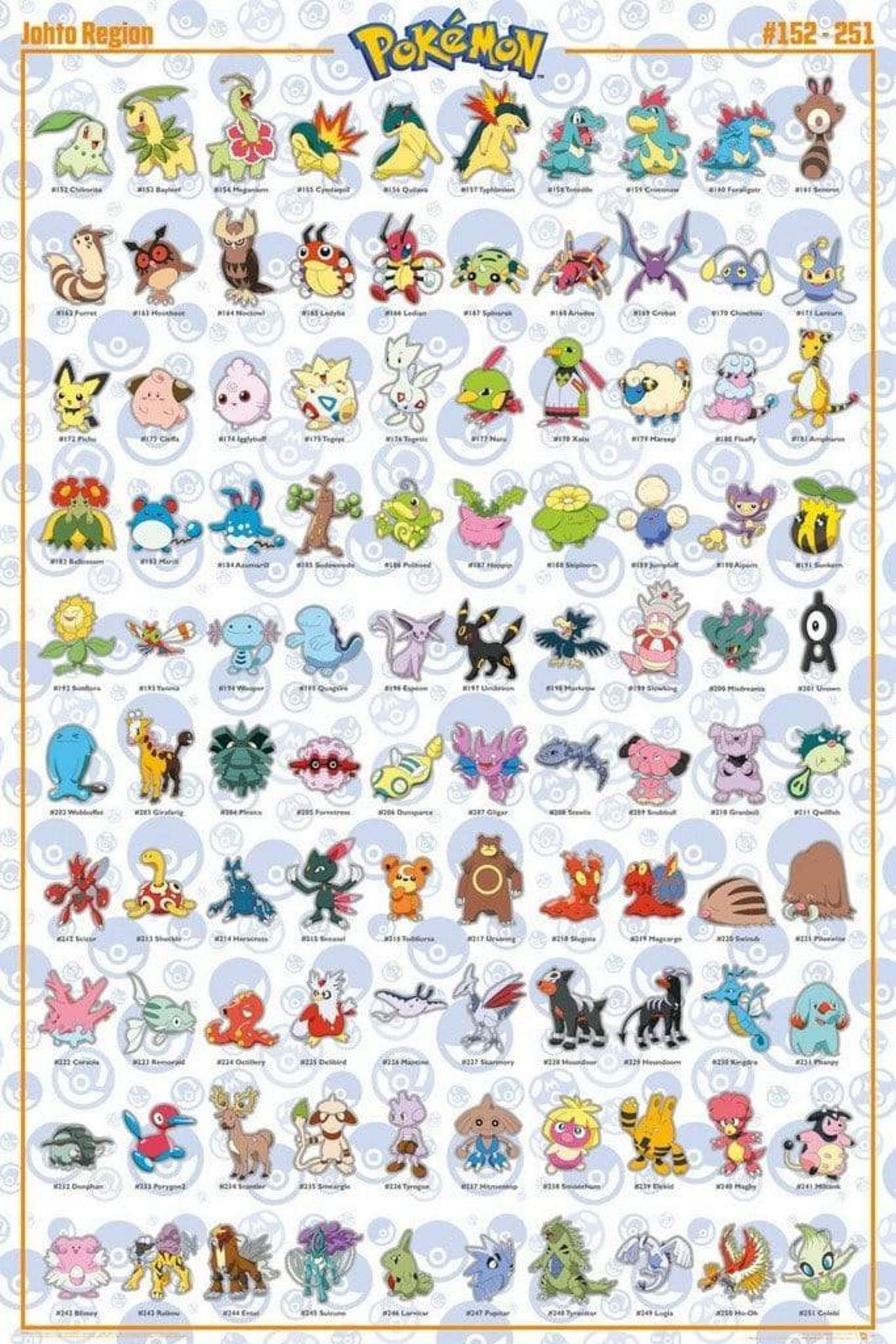 Outlet Banpresto Pokémon Johto Lottery Poster