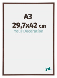 Annecy Kunststoff Bilderrahmen 29 7x42cm A3 Braun Vorne Messe | Yourdecoration.at