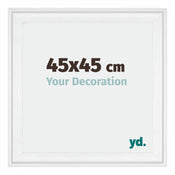 Birmingham Holz Bilderrahmen 45x45cm Weiss Vorne Messe | Yourdecoration.at