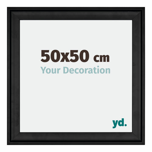 Birmingham Holz Bilderrahmen 50x50cm Schwarz Vorne Messe | Yourdecoration.at