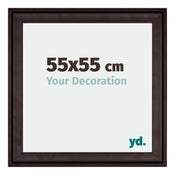 Birmingham Holz Bilderrahmen 55x55cm Braun Vorne Messe | Yourdecoration.at