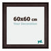 Birmingham Holz Bilderrahmen 60x60cm Braun Vorne Messe | Yourdecoration.at