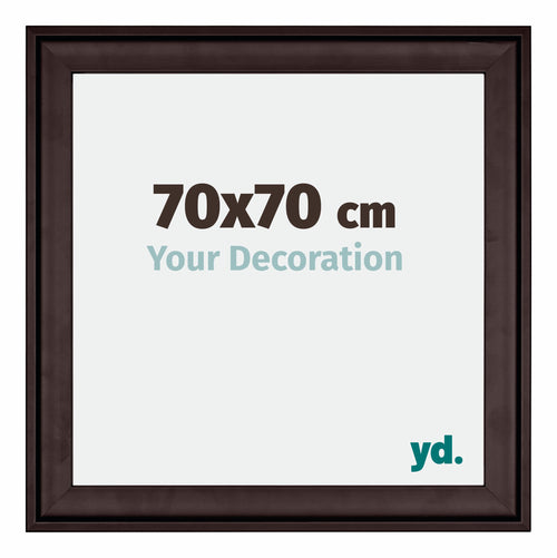 Birmingham Holz Bilderrahmen 70x70cm Braun Vorne Messe | Yourdecoration.at