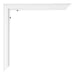 Bordeaux Kunststoff Bilderrahmen 24x32cm Weiss Hochglanz Detail Ecke | Yourdecoration.at