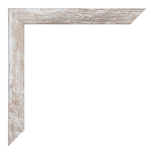 Catania MDF Bilderrahmen 21x29 7cm A4 White Wash Detail Ecke | Yourdecoration.at