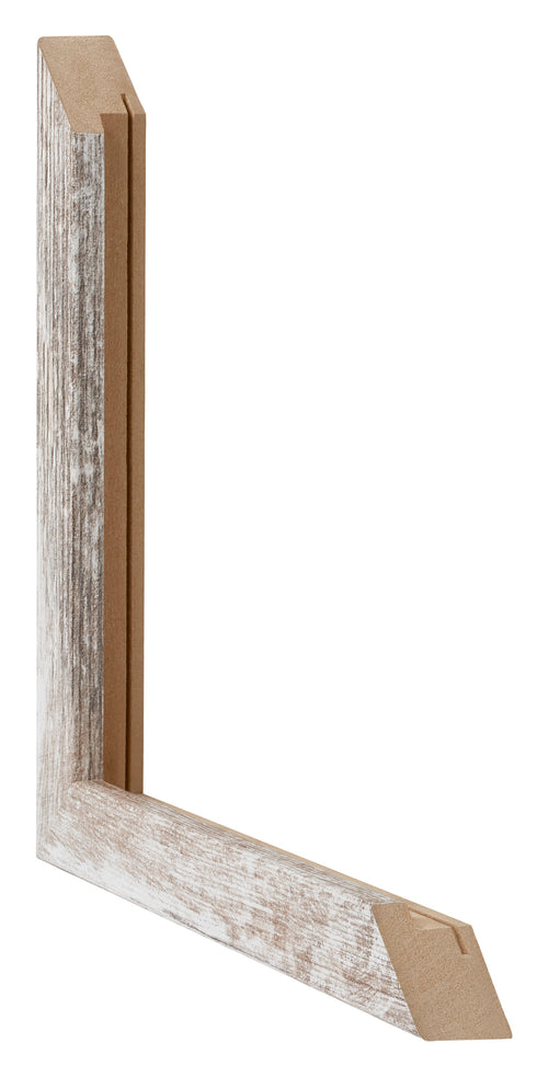 Catania MDF Bilderrahmen 24x32cm White Wash Detail Querschnitte | Yourdecoration.at