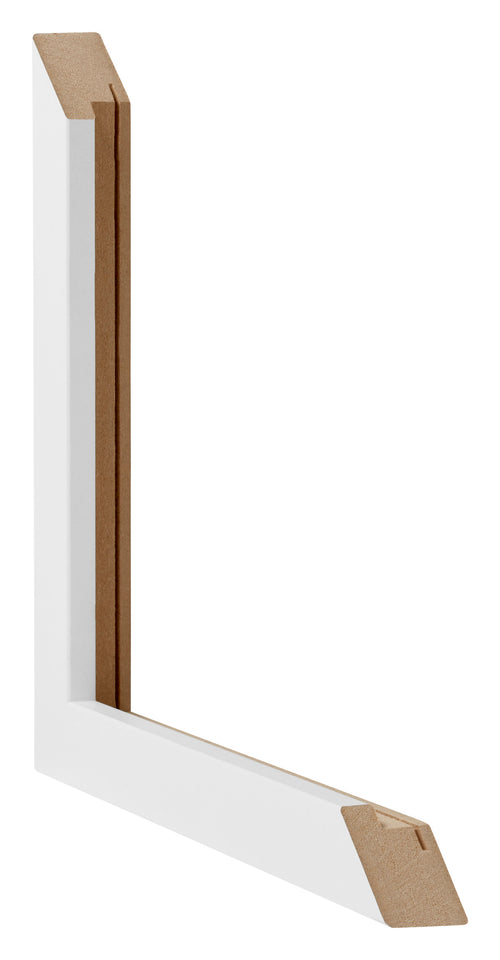 Catania MDF Bilderrahmen 33x98cm Weiss Detail Querschnitte | Yourdecoration.at