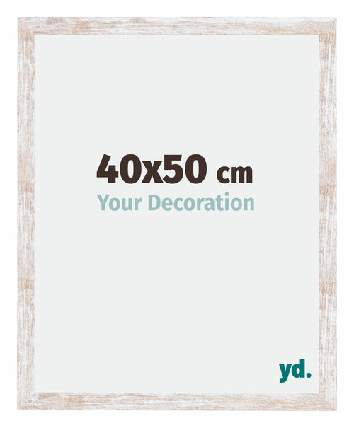 Catania MDF Bilderrahmen 40x50cm White Wash Messe | Yourdecoration.at