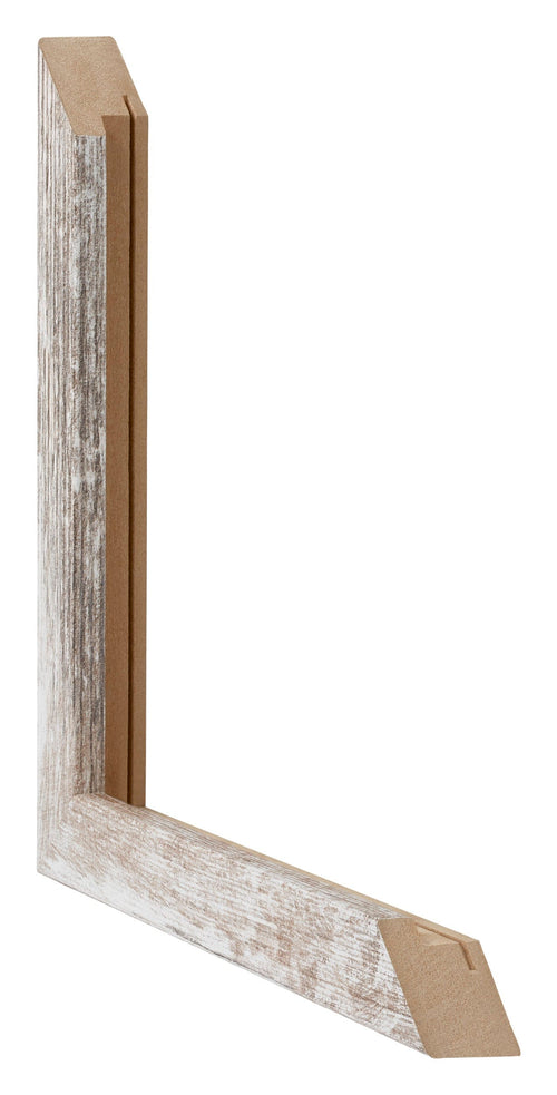 Catania MDF Bilderrahmen 45x80cm White Wash Detail Querschnitte | Yourdecoration.at