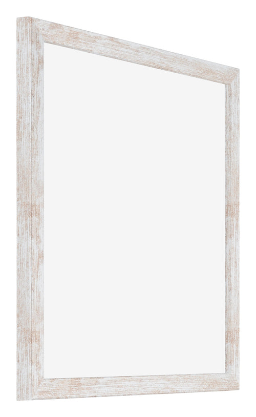 Catania MDF Bilderrahmen 70x70cm White Wash Vorne Schrag | Yourdecoration.at