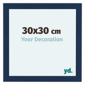 Como MDF Bilderrahmen 30x30cm Dunkelblau Gewischt Vorne Messe | Yourdecoration.at