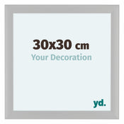 Como MDF Bilderrahmen 30x30cm Weiss Gemasert Vorne Messe | Yourdecoration.at