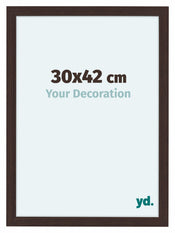 Como MDF Bilderrahmen 30x42cm Eiche Dunkel Vorne Messe | Yourdecoration.at