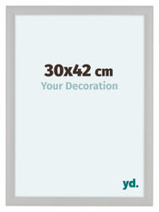 Como MDF Bilderrahmen 30x42cm Weiss Gemasert Vorne Messe | Yourdecoration.at