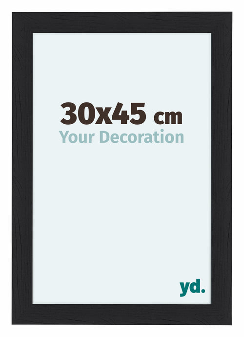 Como MDF Bilderrahmen 30x45cm Schwarz Gemasert Vorne Messe | Yourdecoration.at