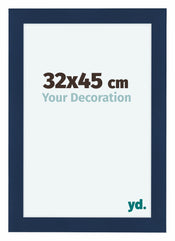 Como MDF Bilderrahmen 32x45cm Dunkelblau Gewischt Vorne Vorne | Yourdecoration.at