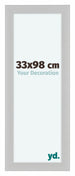 Como MDF Bilderrahmen 33x98cm Weiss Gemasert Vorne Vorne | Yourdecoration.at