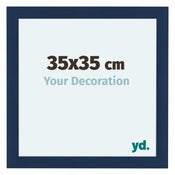 Como MDF Bilderrahmen 35x35cm Dunkelblau Gewischt Vorne Messe | Yourdecoration.at