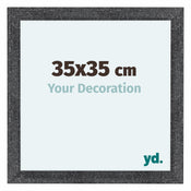 Como MDF Bilderrahmen 35x35cm Grau Gewischt Vorne Messe | Yourdecoration.at