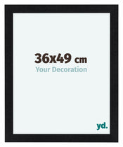 Como MDF Bilderrahmen 36x49cm Schwarz Matt Vorne Vorne | Yourdecoration.at