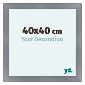 Como MDF Bilderrahmen 40x40cm Aluminium Geburstet Vorne Messe | Yourdecoration.at