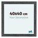 Como MDF Bilderrahmen 40x40cm Grau Gewischt Vorne Messe | Yourdecoration.at