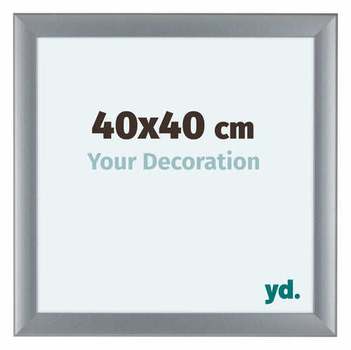 Como MDF Bilderrahmen 40x40cm Silber Matt Vorne Messe | Yourdecoration.at