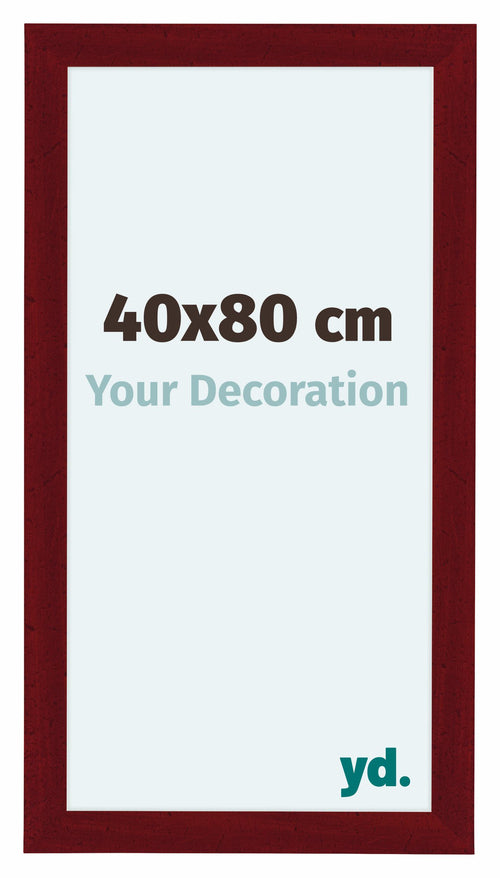 Como MDF Bilderrahmen 40x80cm Weinrot Gewischt Vorne Messe | Yourdecoration.at