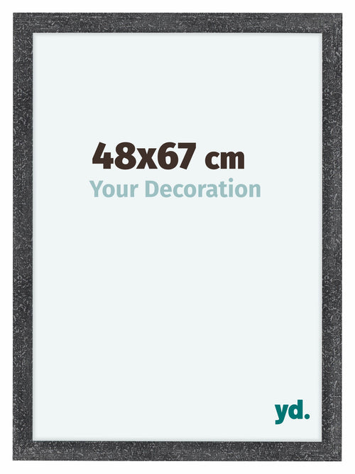 Como MDF Bilderrahmen 48x67cm Grau Gewischt Vorne Messe | Yourdecoration.at