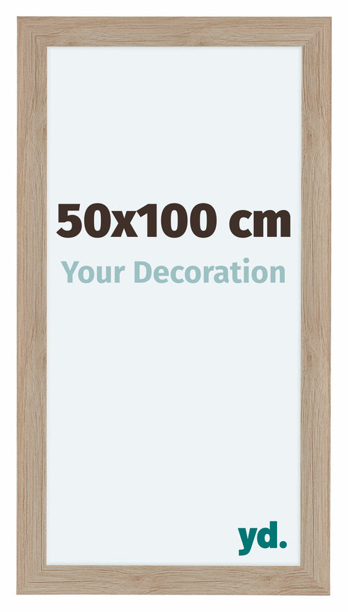 Como MDF Bilderrahmen 50x100cm Eiche Hell Vorne Vorne | Yourdecoration.at