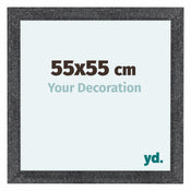 Como MDF Bilderrahmen 55x55cm Grau Gewischt Vorne Messe | Yourdecoration.at