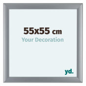 Como MDF Bilderrahmen 55x55cm Silber Matt Vorne Messe | Yourdecoration.at