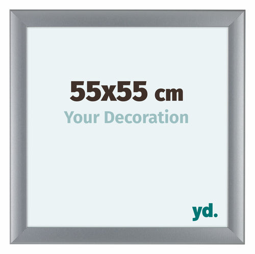 Como MDF Bilderrahmen 55x55cm Silber Matt Vorne Messe | Yourdecoration.at