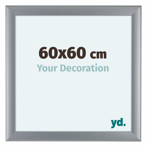 Como MDF Bilderrahmen 60x60cm Silber Matt Vorne Messe | Yourdecoration.at