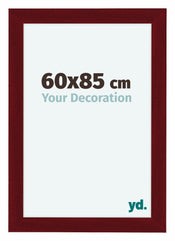 Como MDF Bilderrahmen 60x85cm Weinrot Gewischt Vorne Vorne | Yourdecoration.at