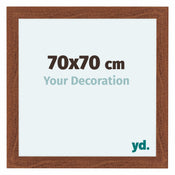 Como MDF Bilderrahmen 70x70cm Nussbaum Vorne Messe | Yourdecoration.at