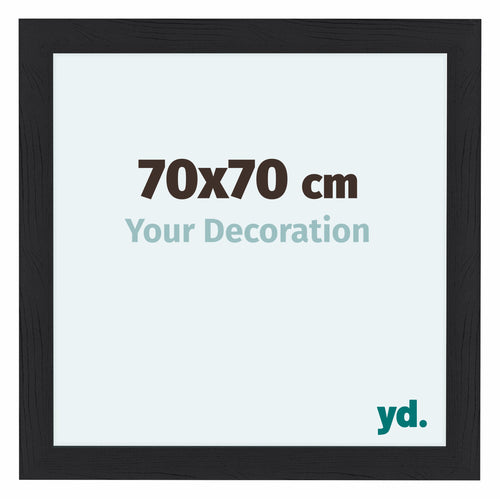 Como MDF Bilderrahmen 70x70cm Schwarz Gemasert Vorne Messe | Yourdecoration.at