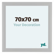 Como MDF Bilderrahmen 70x70cm Weiss Gemasert Vorne Messe | Yourdecoration.at