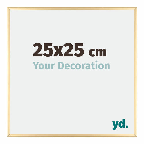 Kent Aluminium Bilderrahmen 25x25cm Gold Vorne Messe | Yourdecoration.at