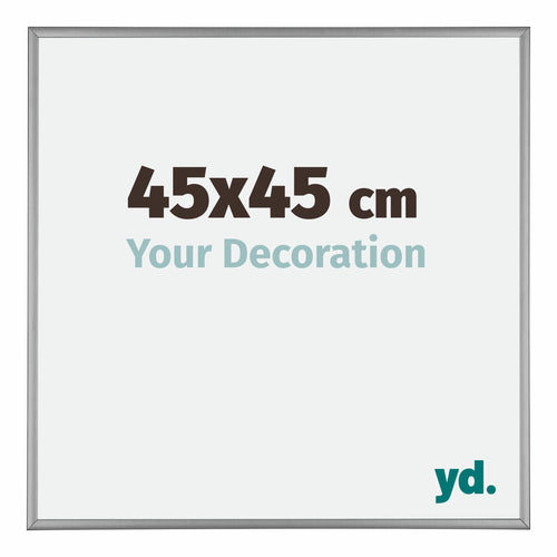 Kent Aluminium Bilderrahmen 45x45cm Platin Vorne Messe | Yourdecoration.at