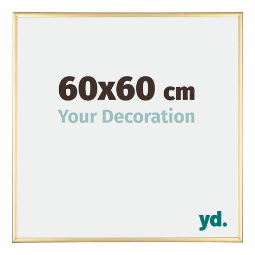 Kent Aluminium Bilderrahmen 60x60cm Gold Vorne Messe | Yourdecoration.at