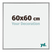 Kent Aluminium Bilderrahmen 60x60cm Platin Vorne Messe | Yourdecoration.at