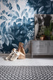 Komar Idyllic Indigo Vlies Fototapete 200x250cm 2 bahnen interieur | Yourdecoration.at