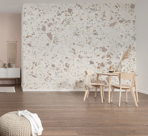 Komar Tasteful Terrazzo Vlies Fototapete 400x250cm 4 bahnen interieur | Yourdecoration.at