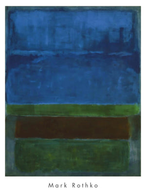 Kunstdruck Mark Rothko Blue Green and Brown 71x94cm MKR 556 PGM | Yourdecoration.at