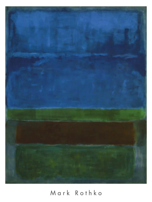 Kunstdruck Mark Rothko Blue Green and Brown 71x94cm MKR 556 PGM | Yourdecoration.at