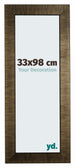 Leeds Holz Bilderrahmen 33x98cm Champagner Geburstet Vorne Messe | Yourdecoration.at