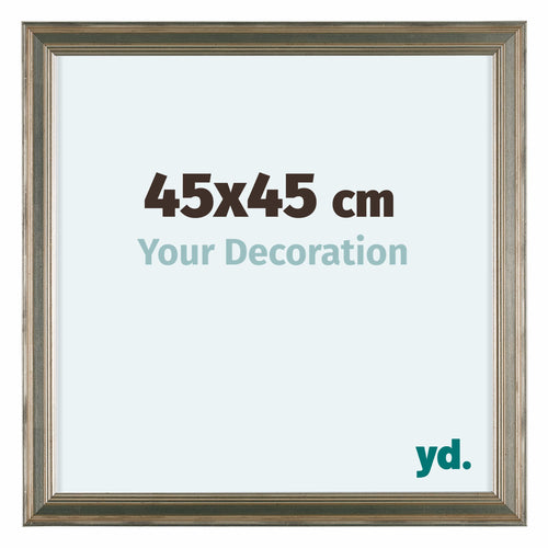 Lincoln Holz Bilderrahmen 45x45cm Silber Vorne Messe | Yourdecoration.at