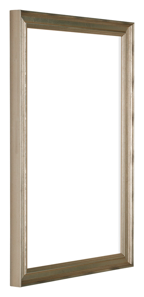 Lincoln Holz Bilderrahmen 60x90cm Silber Vorne Schrag | Yourdecoration.at