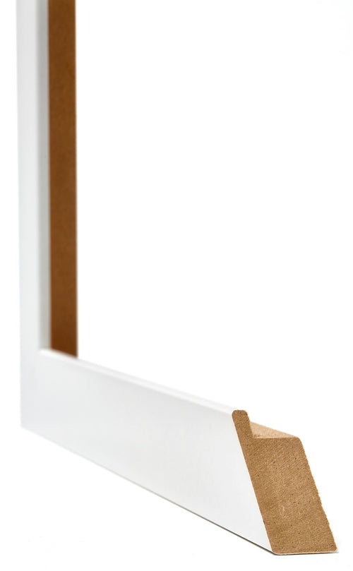 Mura MDF Bilderrahmen 18x24cm Weiss Hochglanz Detail Querschnitt | Yourdecoration.at